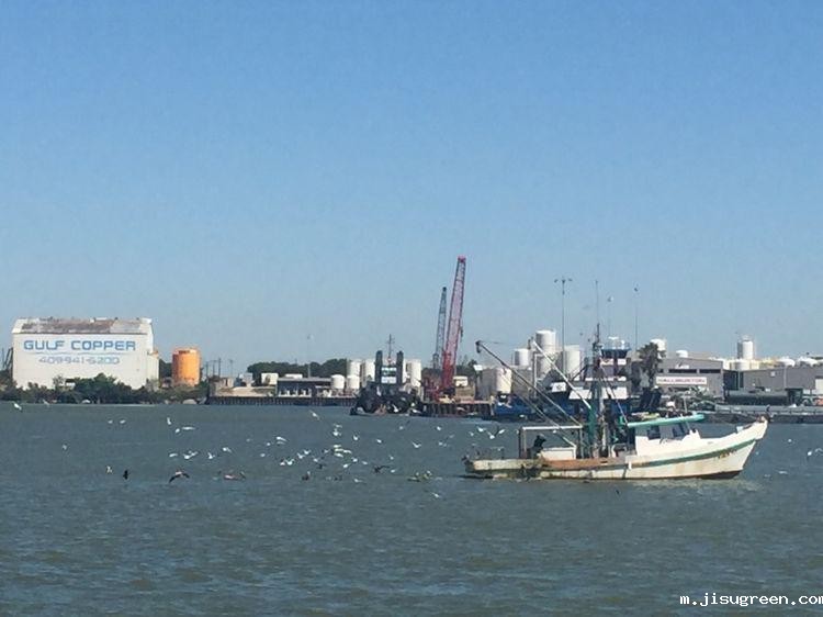 3远眺此行目的地：海上勘探钻井平台博物馆！